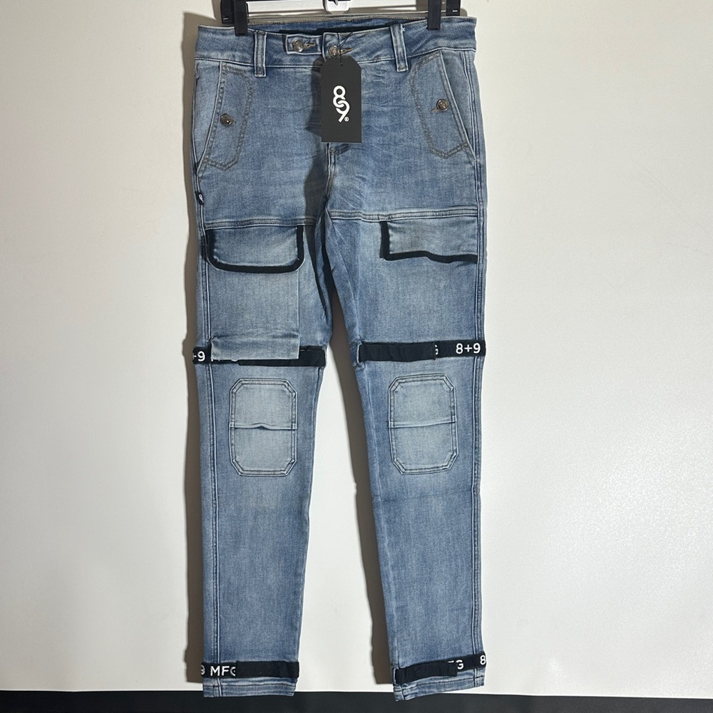 Men's Blue Cargo Pants by